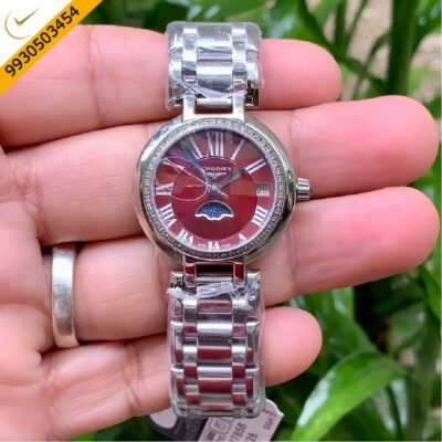Longines PrimaLuna Red Dial Watch