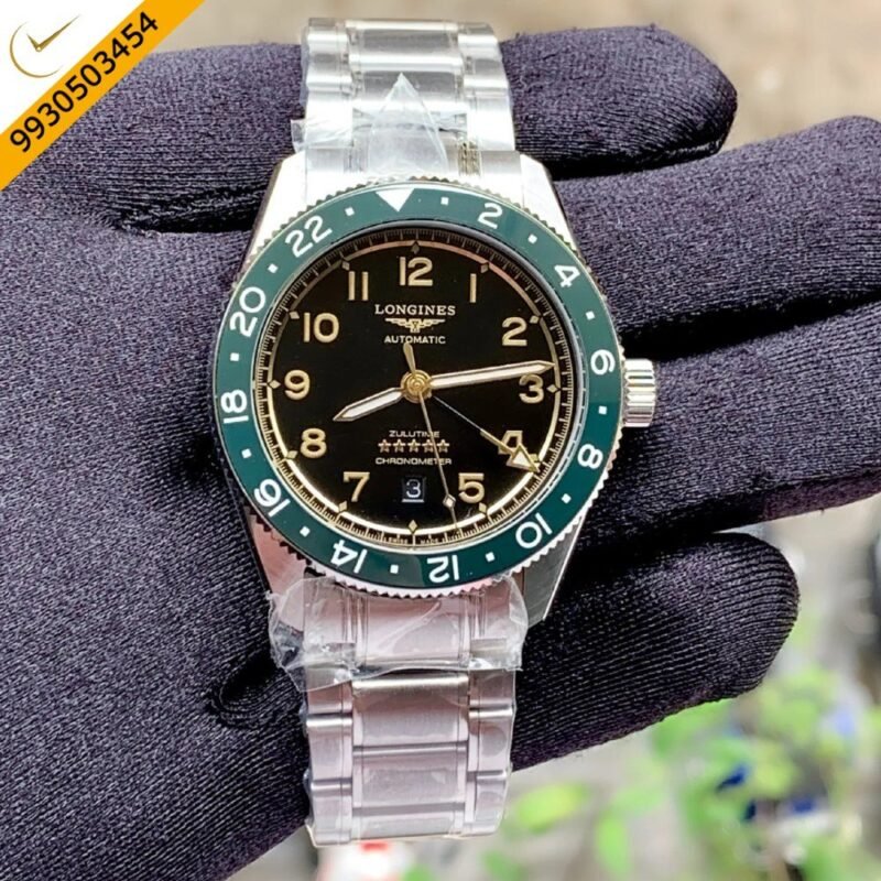 Longines Spirit Zulu Time Black Dial Swiss Automatic Watch