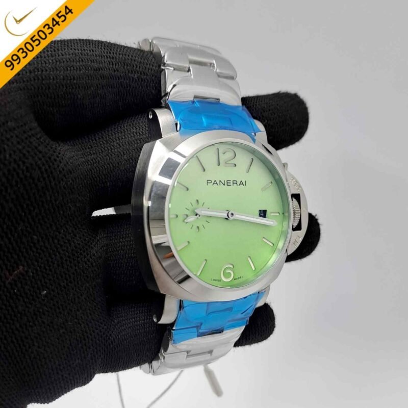 Luminor Panerai Steel Due Pastello Green Dial Limited Edition Swiss Automatic Watch - Image 2
