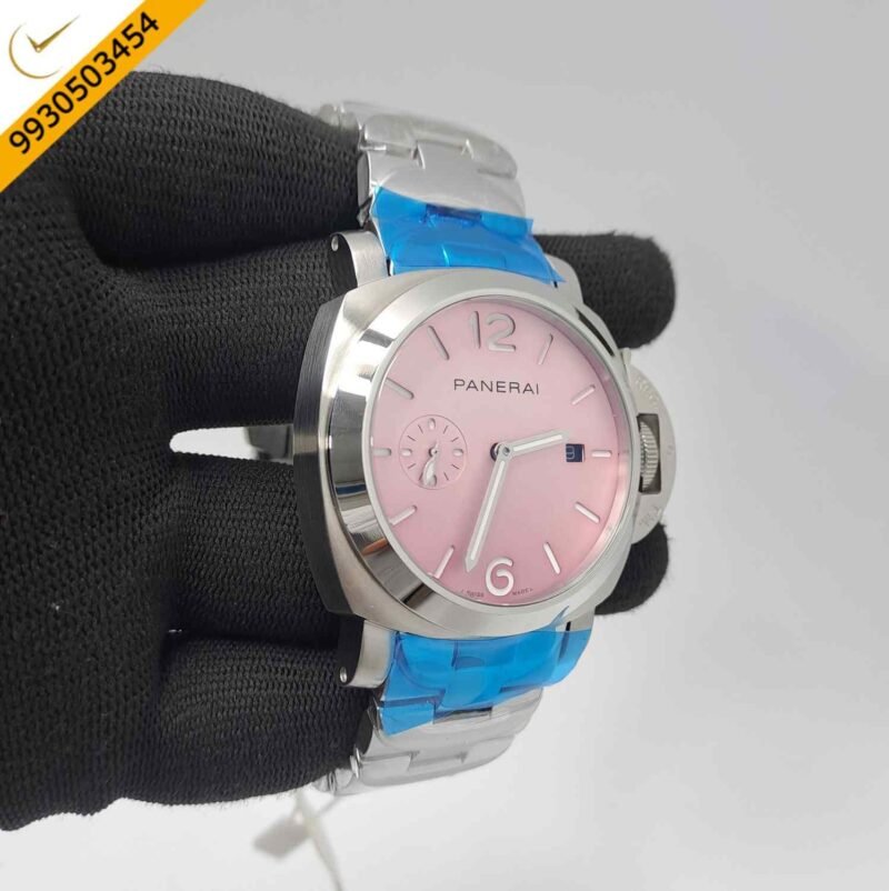 Luminor Panerai Steel Due Pastello Pink Dial Limited Edition Swiss Automatic Watch - Image 2