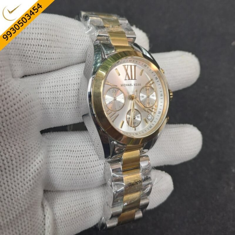 Michael Kors Chronograph Dual Tone Silver Dial Swiss Watch - Image 2
