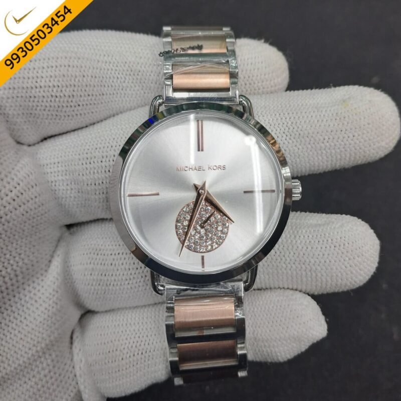 Michael Kors Darci Dual Tone White Dial Swiss Watch