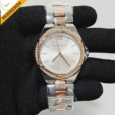 Michael Kors Lennox White Dial Dual Tone Strap Swiss Watch