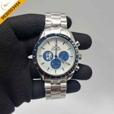 OMEGA Speedmaster Moonwatch 50th Anniversary Series Silver Blue Snoopy Award Swiss Watch
