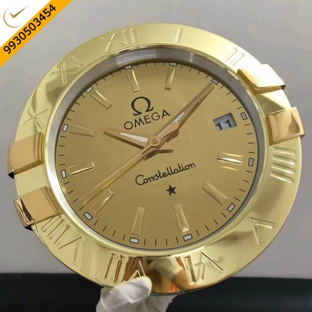 Omega Constallation Full Gold Wall Clock