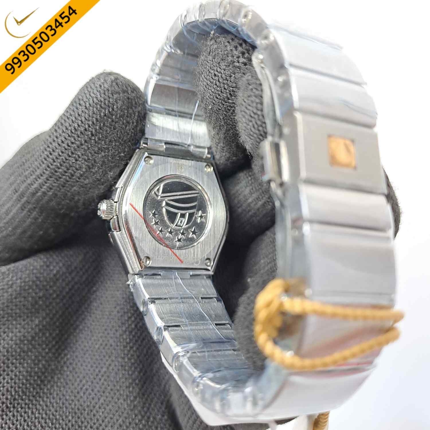 Omega Constellation Steel Diamond Bazel Stick Marker Grey Dial Swiss Watch - Image 4
