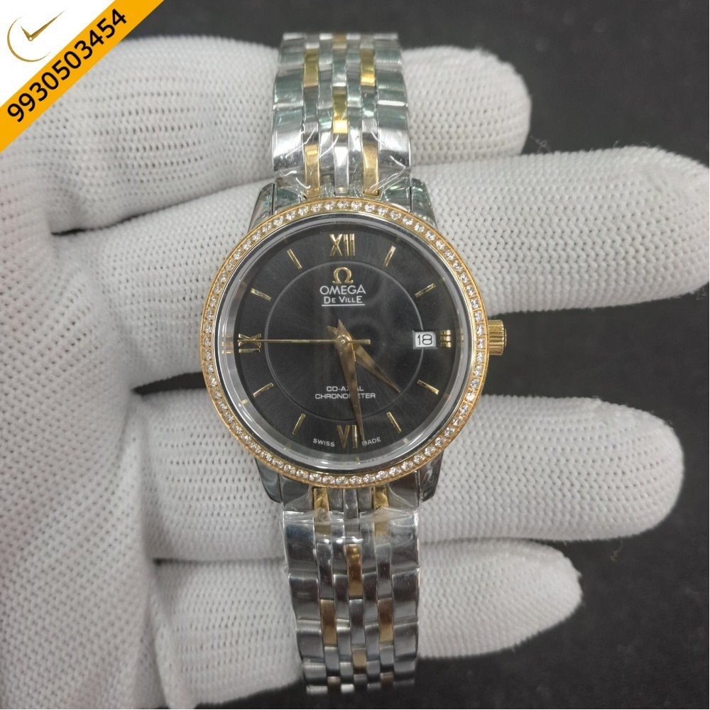 Omega De Ville Prestige Co-Axial Black Dial Swiss Watch
