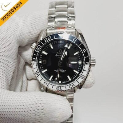 Omega Diver Planet Ocean 600M Good Planet GMT Steel Black Dial Swiss Automatic Watch