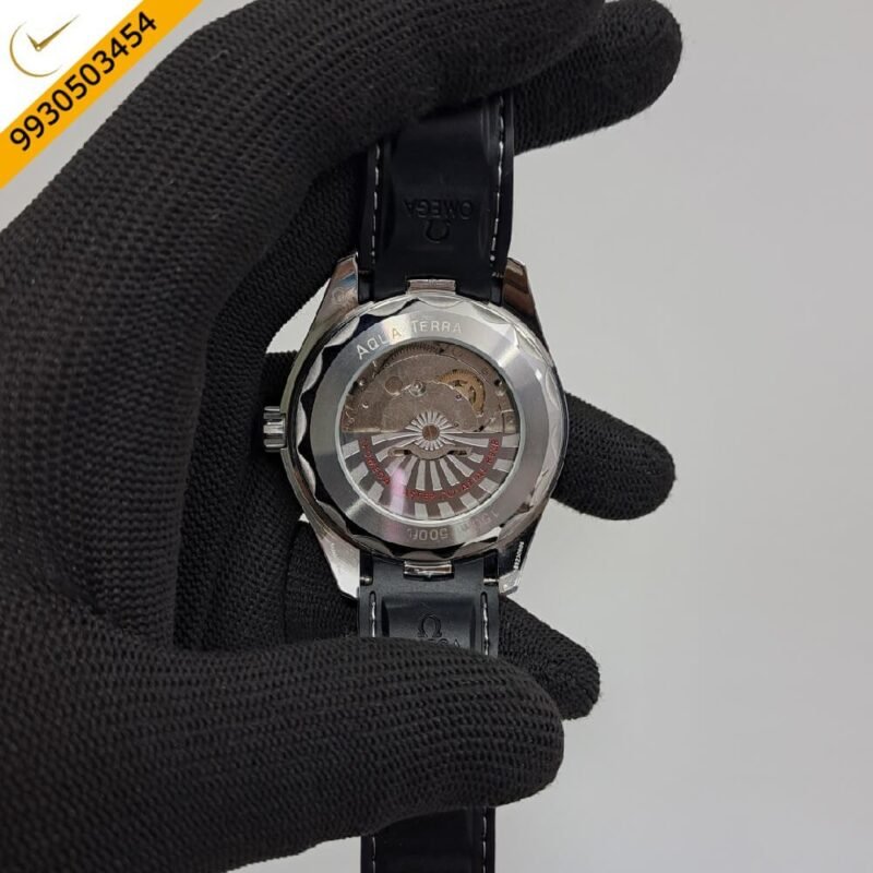 Omega Seamaster Aqua Tera World Time Grey Dial Black Fiber Strap Swiss Automatic Watch - Image 4