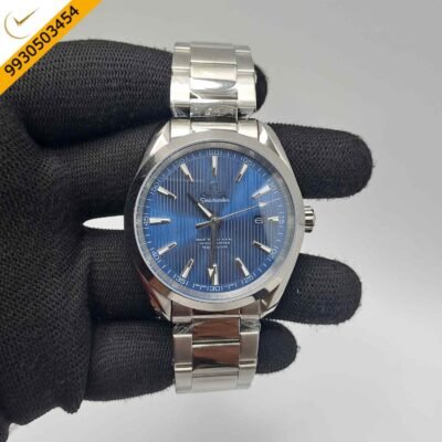 Omega Seamaster Aqua Terra Steel Blue Dial Swiss Automatic Watch