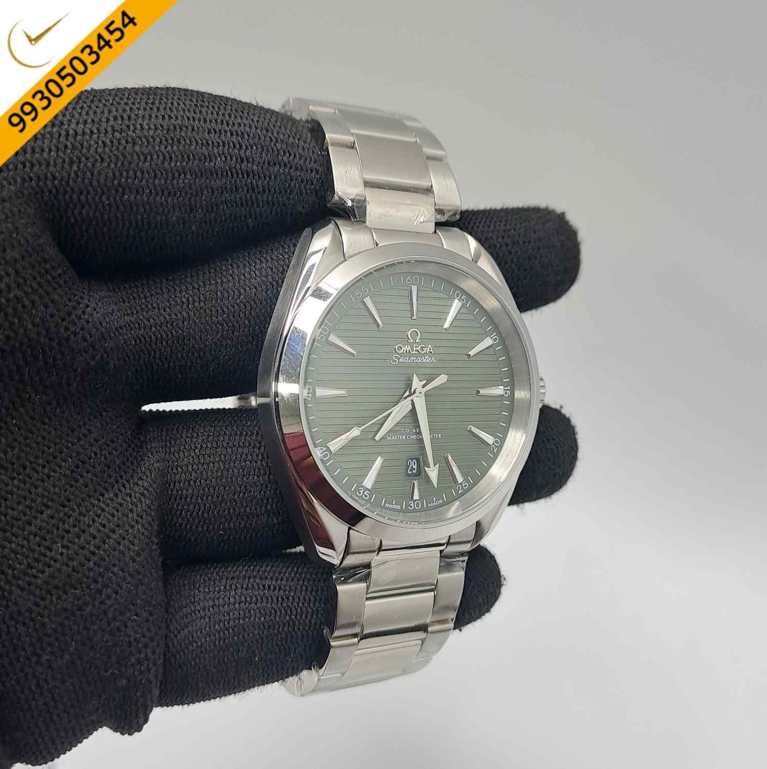 Omega Seamaster Aqua Terra Steel Green Dial Swiss Automatic Watch - Image 2