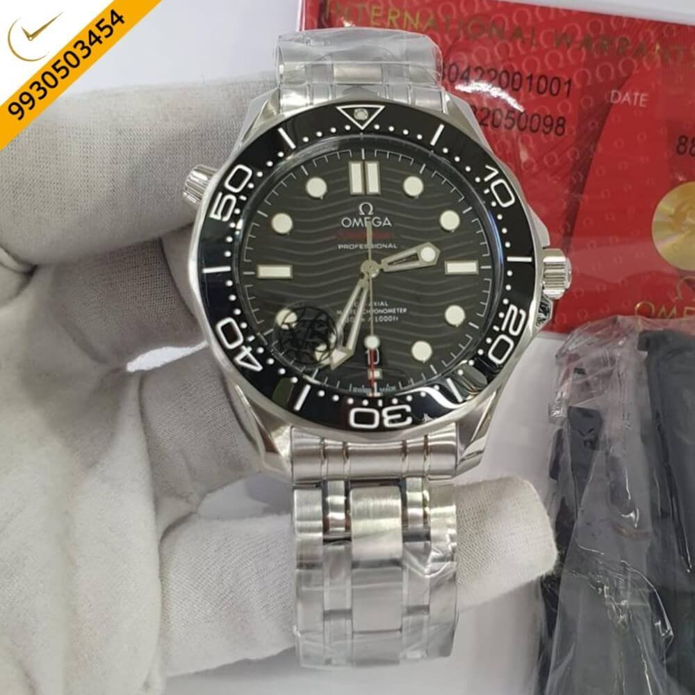 Omega Seamaster Diver 300 Professional Steel Black Swiss ETA Calibre 8800 Automatic Movement Watch