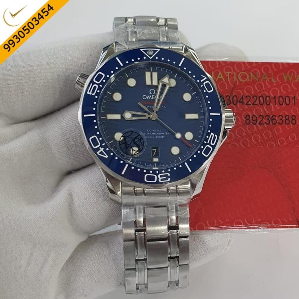 Omega Seamaster Diver 300 Professional Steel Blue Dial Swiss ETA Calibre 8800 Automatic Movement Watch