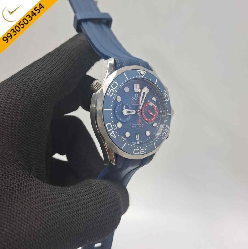 Omega Seamaster Planet Ocean 600M Full Blue Dial Swiss Watch - Image 2