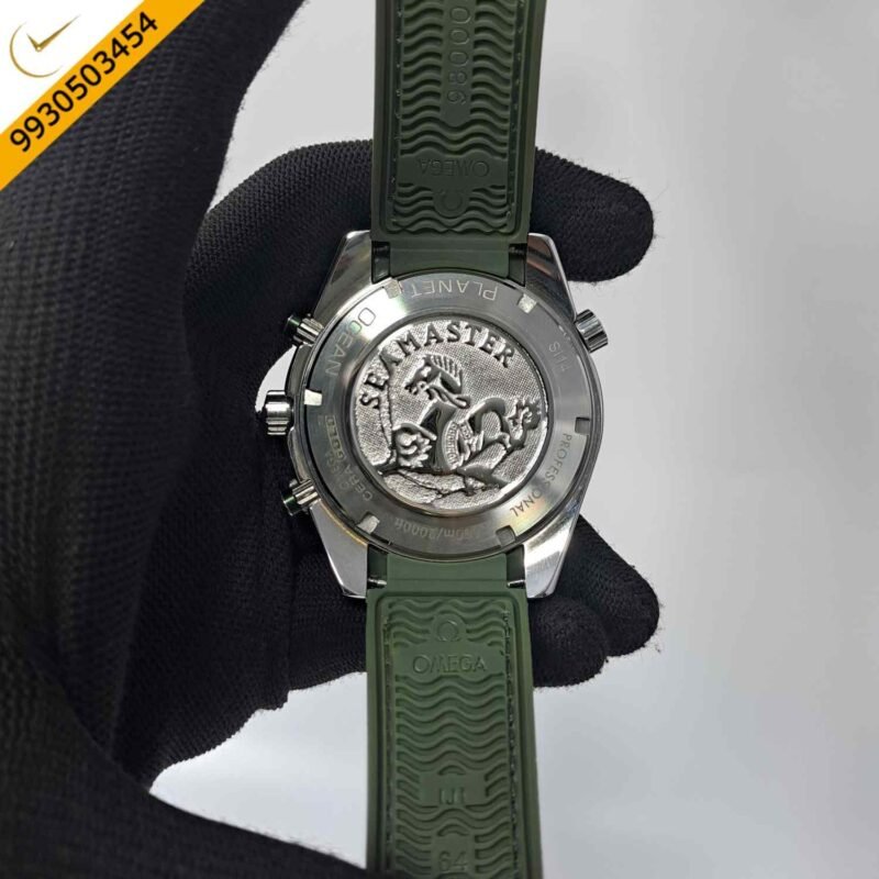 Omega Seamaster Planet Ocean 600M Full Green Grey Dial Swiss Watch - Image 4