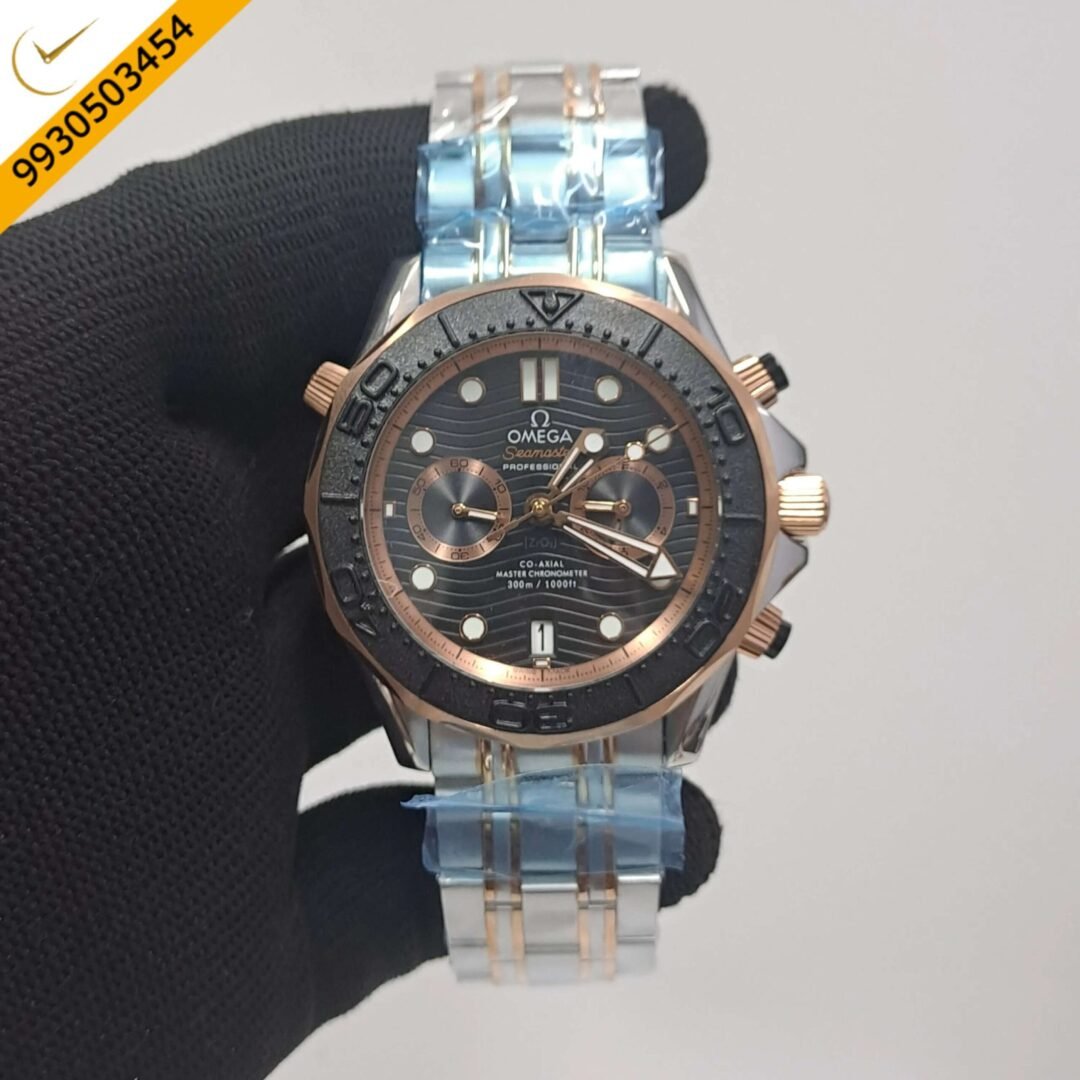 Omega Seamaster Professional Diver 300M Dual Tone Black Dial Swiss Watch