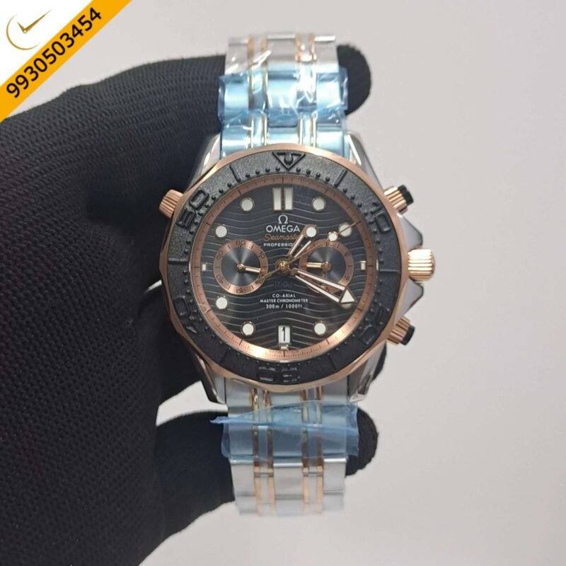 Omega Seamaster Professional Diver 300M Dual Tone Black Dial Swiss Watch