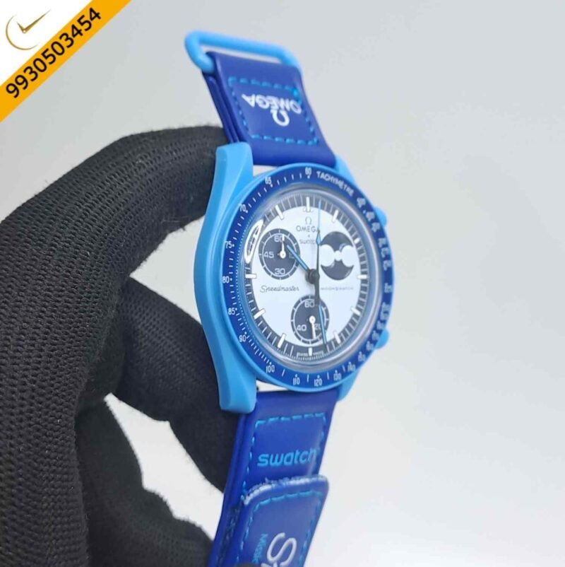 Omega Speedmaster Swatch Moonswatch Mission On Earth Chronograph Swiss Watch - Image 2