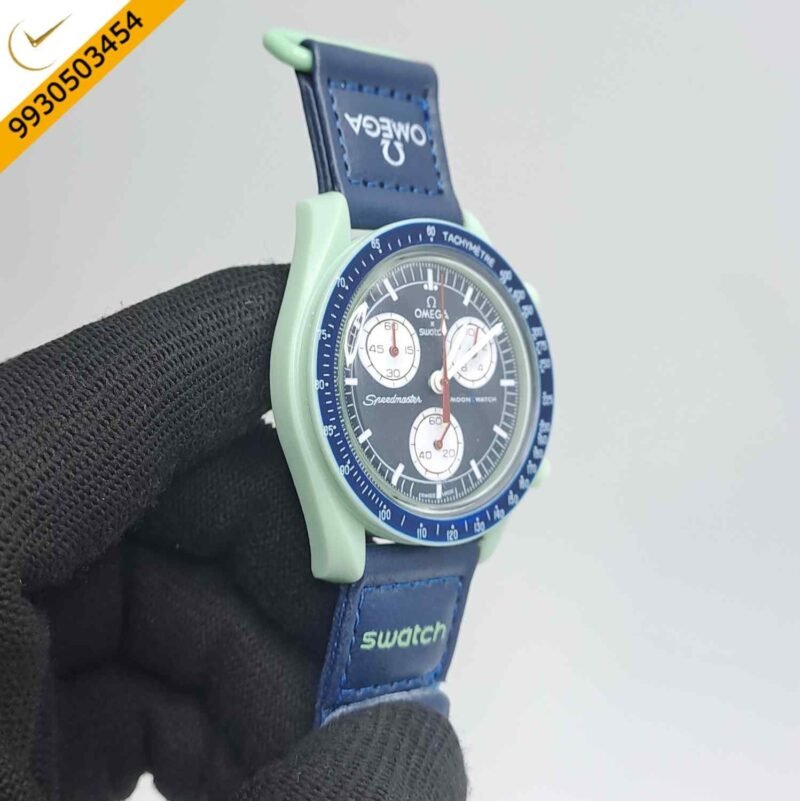 Omega Speedmaster Swatch Moonswatch Mission to Earth Chronograph Swiss Watch - Image 2