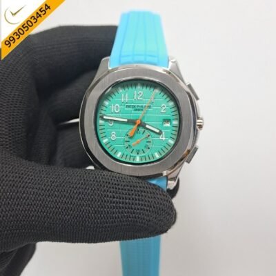 Patek Philippe Aquanaut GMT Tiffany Dial Tiffany Rubber Strap Swiss Automatic Watch