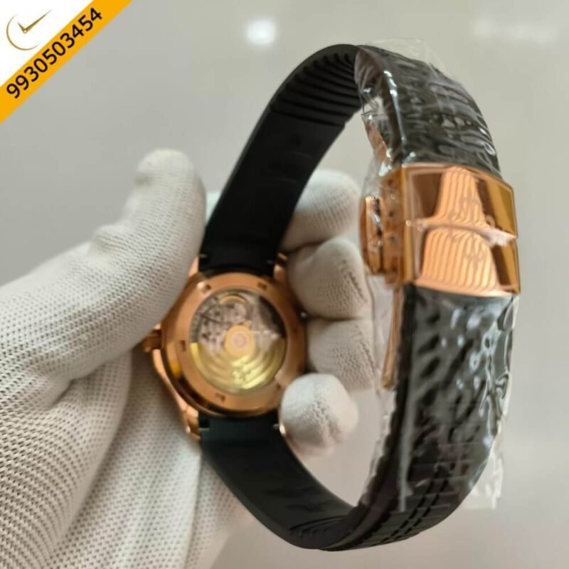 Patek Philippe Aquanaut Rose Gold Black Rubber Strap Swiss ETA Caliber 5168G Valjoux Movement Automatic Watch - Image 4