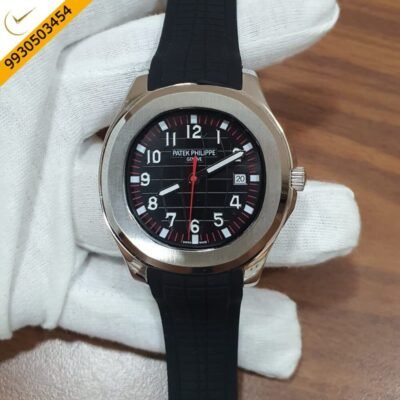 Patek Philippe Aquanaut Silver Black Swiss Automatic Watch