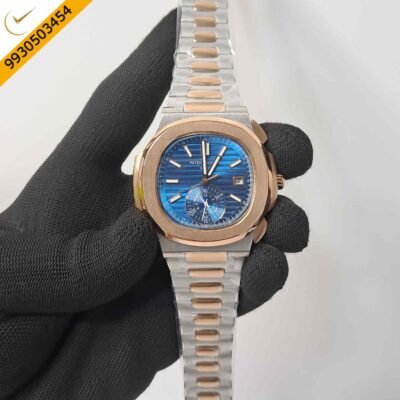 Patek Philippe Nautilus Annual Calendar Steel Blue Dial Dual Tone Swiss Automatic Watch