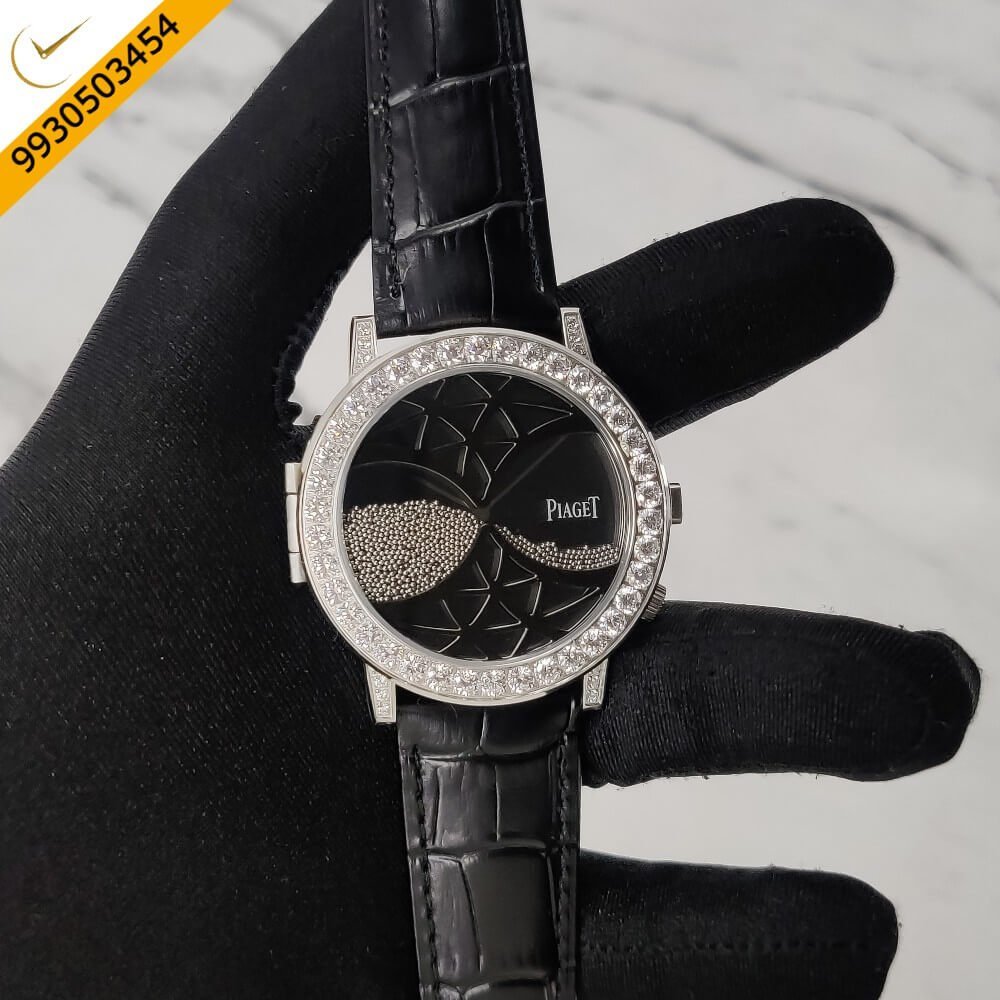 Piaget Altiplano Double Jeu Paris Inspiration Edition Black Leather Swiss Watch