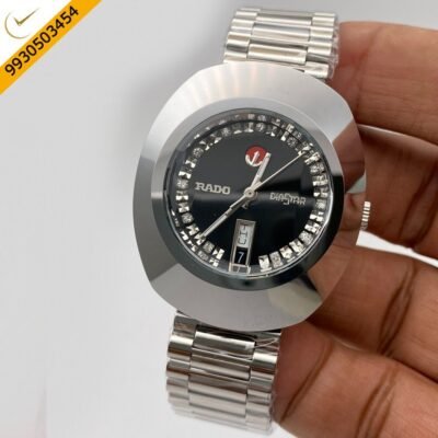 Rado Dia Star Full Silver Black Dial Swiss Automatic Watch