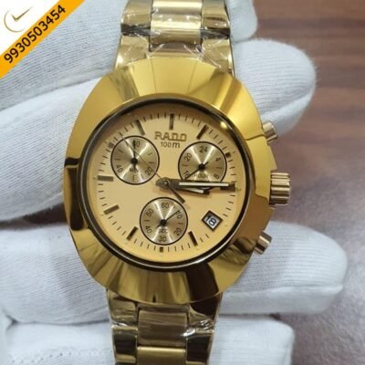 Rado Diastar Chronograph Full Gold Golden Dial Swiss Watch