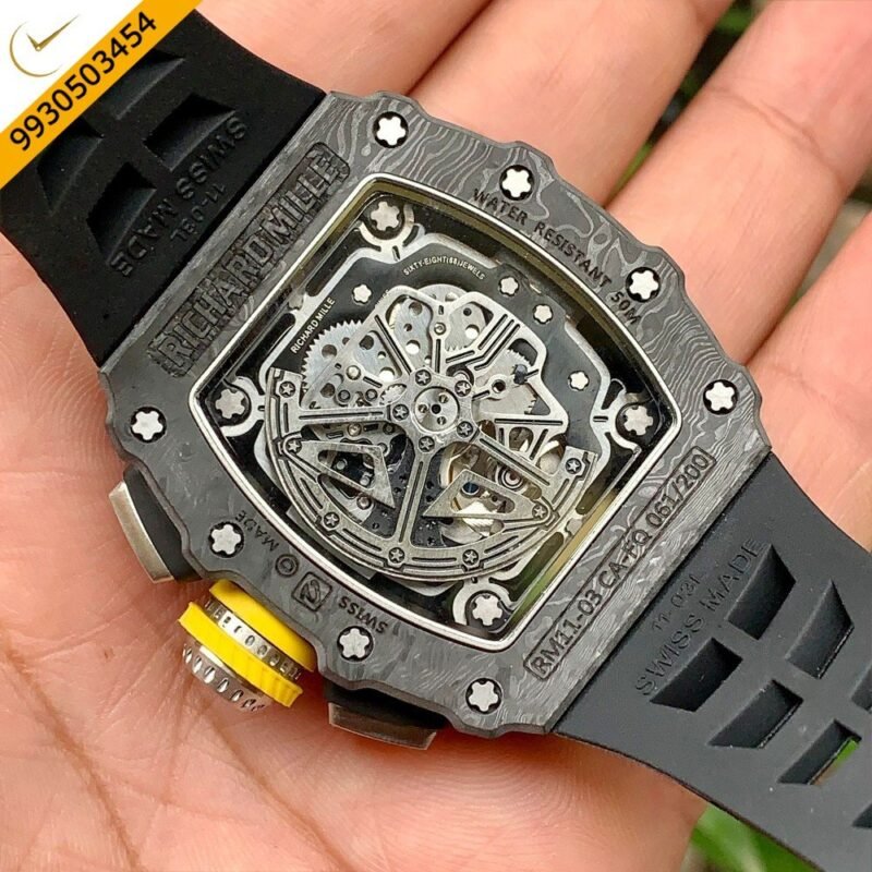 Richard Mille RM 011 03 Full Black Swiss ETA Automatic Watch - Image 2