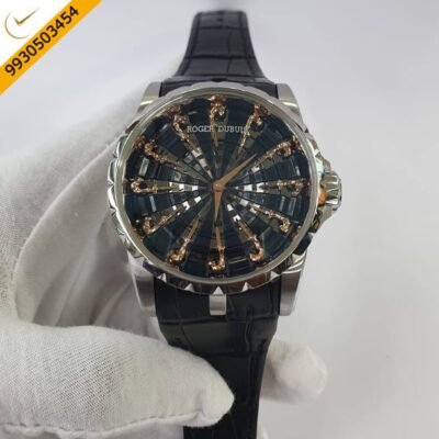 Roger Dubuis Excalibur Knights of the Round Table IV Black Diamond Dial Swiss ETA Automatic Movement watch
