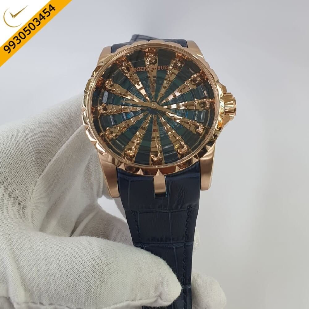 Roger Dubuis Excalibur Knights of the Round Table IV Blue Diamond Dial Swiss ETA Automatic Movement watch
