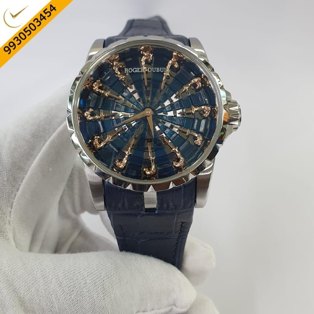 Roger Dubuis Excalibur Knights of the Round Table IV Blue Diamond Dial Swiss ETA Automatic Movement watch