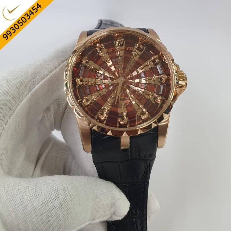Roger Dubuis Excalibur Knights of the Round Table IV Red Diamond Dial Swiss ETA Automatic Movement watch