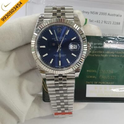 Rolex Date Just Dark Blue Dial Swiss ETA Calibre 3235 Automatic Movement Watch