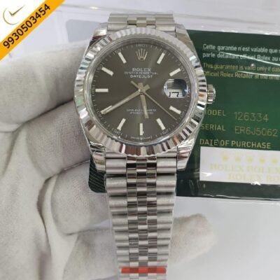 Rolex Date Just Grey Dial Swiss ETA Calibre 3235 Automatic Movement Watch