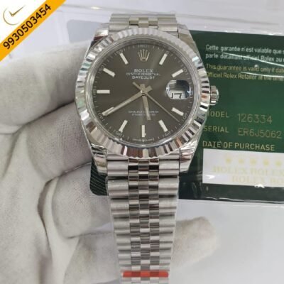 Rolex Date Just Black Dial Swiss ETA Calibre 3235 Automatic Movement Watch