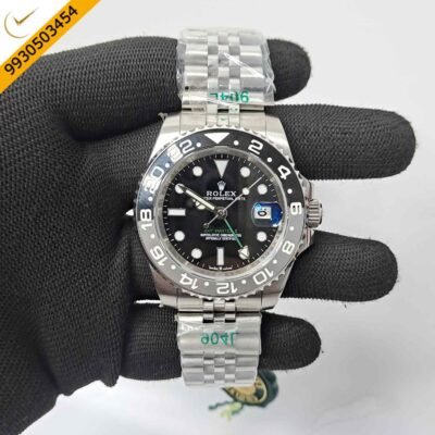 Rolex GMT Master 2 Stainless Steel Black Dial Swiss Automatic Watch