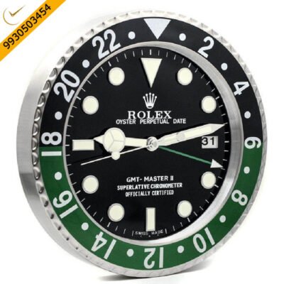 Rolex GMT Master 2 Steel Black Dial Wall Clock