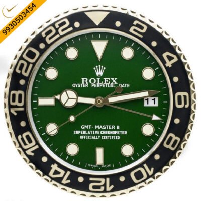 Rolex GMT Master 2 Steel Green Dial Wall Clock