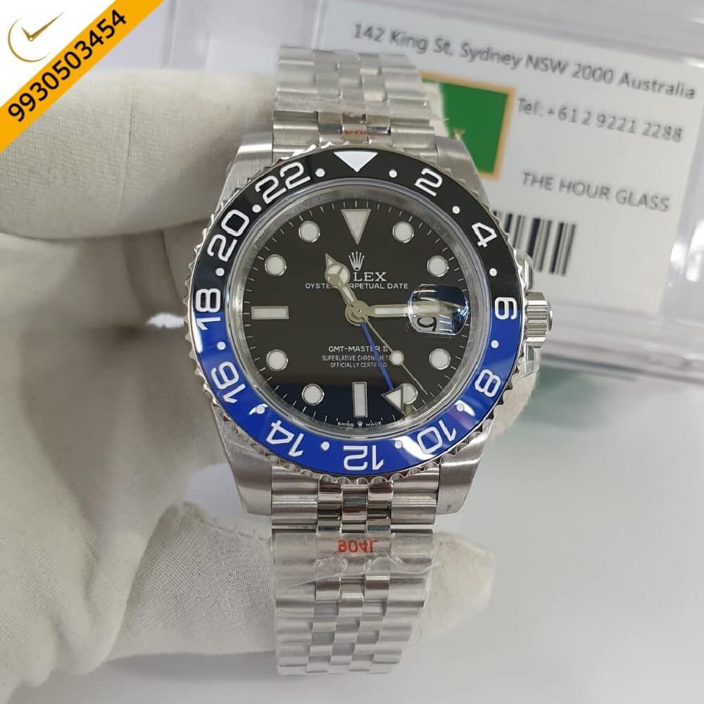 Rolex GMT Master II Black Blue Edition Swiss ETA Calibre 3285 Automatic Movement Watch