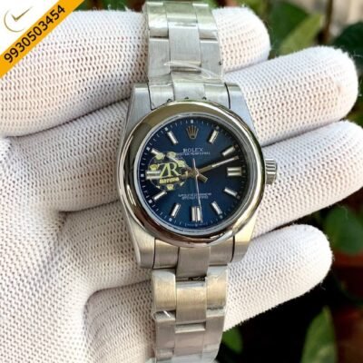 Rolex Oyster Perpetual Dark Black Dial Automatic Watch