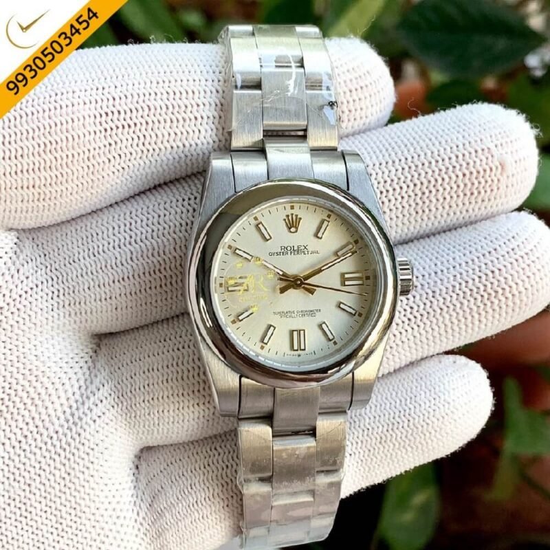 Rolex Oyster Perpetual White Dial Automatic Watch