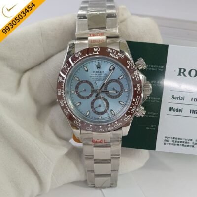 Rolex Oyster Perpetual Cosmograph Daytona Blue Swiss ETA Calibre 4130 Automatic Movement Watch