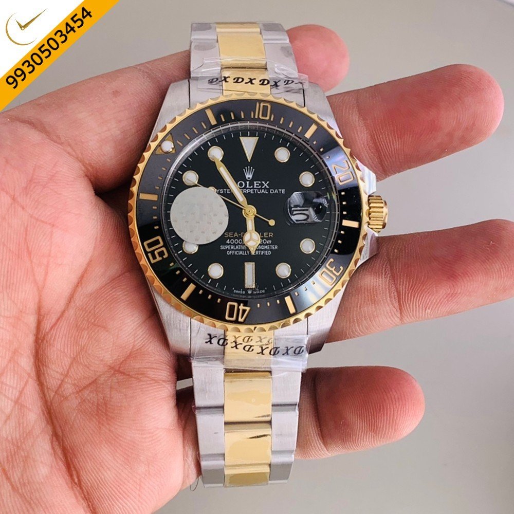 Rolex Submariner Dual Tone Black Dial Automatic Watch