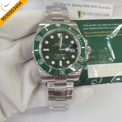 Rolex Submariner Green Dial Hulk Edition Swiss ETA Calibre 3235 Automatic Movement Watch