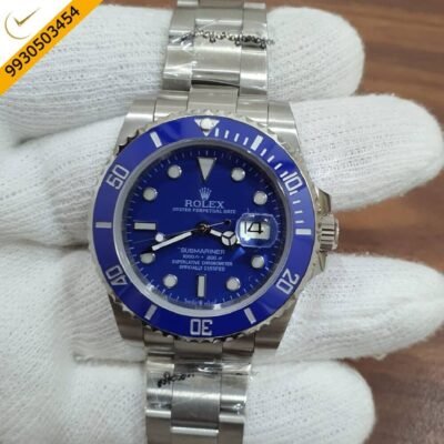Rolex Submariner Silver Blue Dial Swiss Automatic Watch