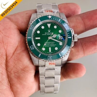 Rolex Submariner Silver Green Dial Swiss Automatic Watch