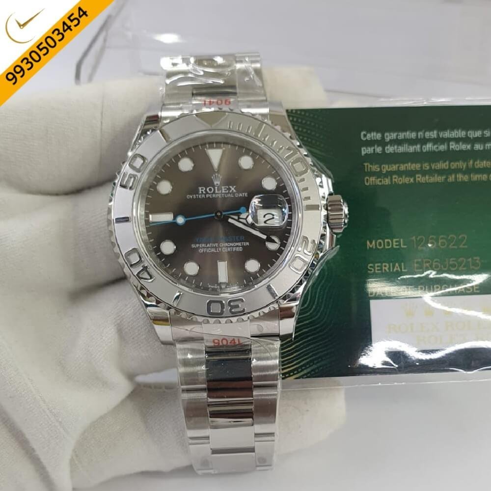 Rolex Yach Master Steel Black Dial Swiss ETA Calibre 2236 Automatic Movement Watch